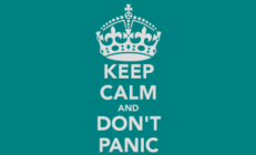 KEEP CALM AND DON'T PANIC graphic
